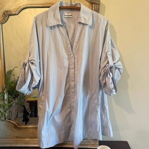 CO Gathered Shirt in Cotton Poplin